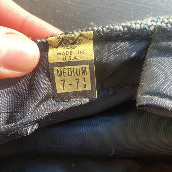 Vintage United Hatters Union Paperboy Newsboy Hat Made in USA Size M 7-7 1/8 - Picture 7 of 8